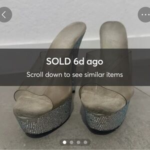 Women's Silver Platform Heels